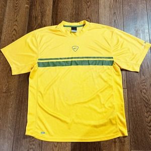 Vintage Y2K Nike Center Swoosh Brazil Soccer Football T-Shirt Dri-Fit Mens M